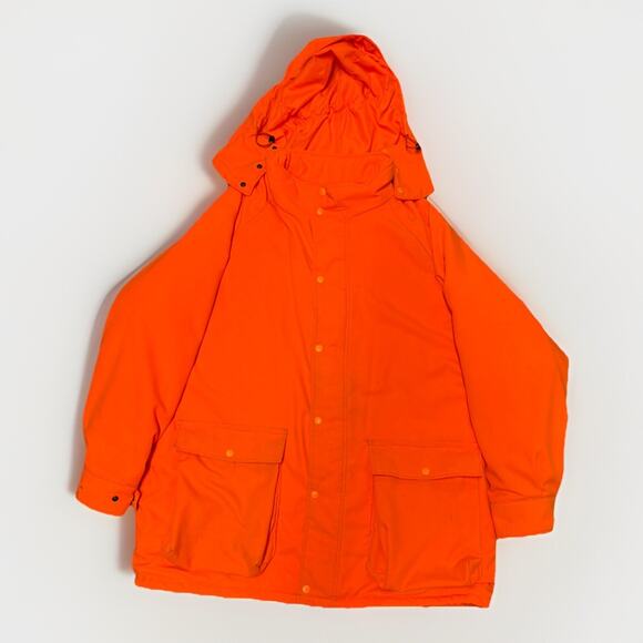 L.L. Bean Other - Vintage L.L.Bean Blaze Orange Hunting Jacket Men’s XL Field Coat Game Pockets